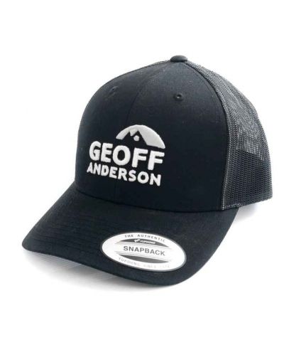 Šiltovka Geoff Anderson SnapBack sieťová s logom, čierna