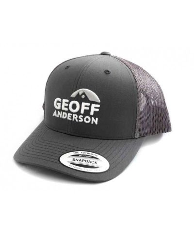 Šiltovka Geoff Anderson SnapBack sieťová s logom, šedá