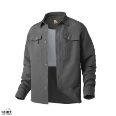 Košeľa s dlhým rukávom Ezmar midweight soft, šedá