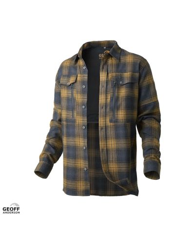 Košeľa s dlhým rukávom Ezmar All Year, žlto-šedá